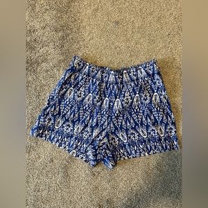 NWT LOFT Stretch Short in Blue and White Size S